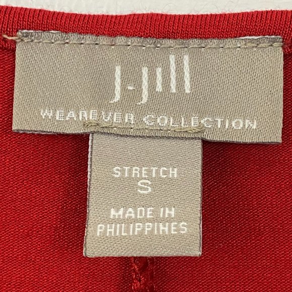 J. JILL Wearever Collection Red Ruched Side Stretch Dress Size S - Picture 2 of 8